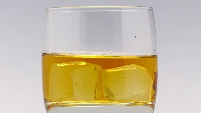 A glass of Whisky on the rocks