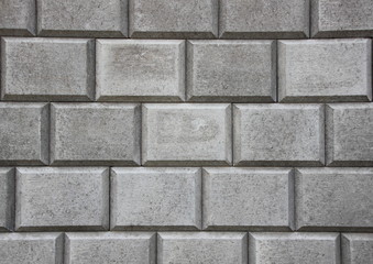 Simple Horizontal Grey Concrete Brick Closeup Background