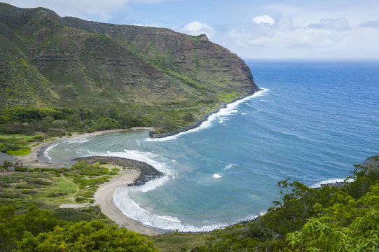 Halawa Bay on the island of Molokai, Hawaii