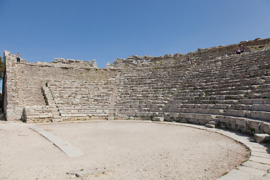 The Greek theatre in Segesta, Trapani, Sicily