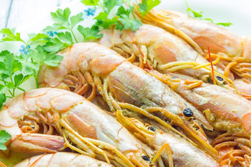 Raw prawns