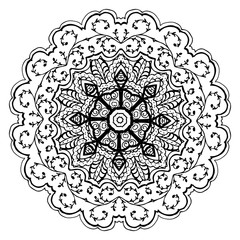 Hand drawn zentangle pattern with a Snowflake. Use for wallpapers, pattern fills, web pages elements and etc.