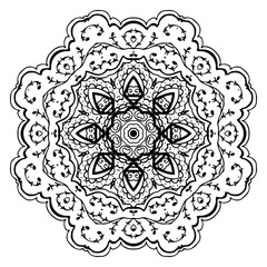 Hand drawn zentangle pattern with a Snowflake. Use for wallpapers, pattern fills, web pages elements and etc.