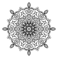 Hand drawn zentangle pattern with a Snowflake. Use for wallpapers, pattern fills, web pages elements and etc.