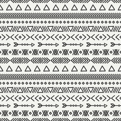 Hand drawn geometric ethnic seamless pattern. Wrapping paper