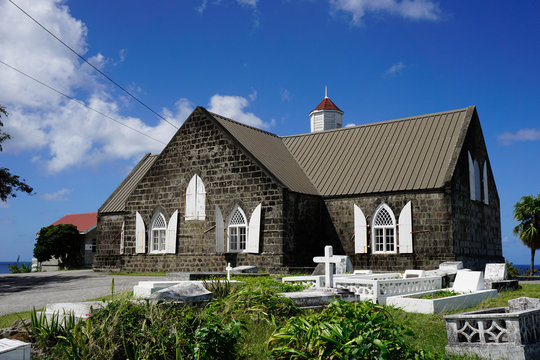 St. Thomas Anglican Church built in 1643, Nevis, St. Kitts and Nevis, Leeward Islands 