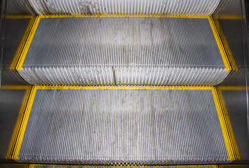 The steps of the escalator