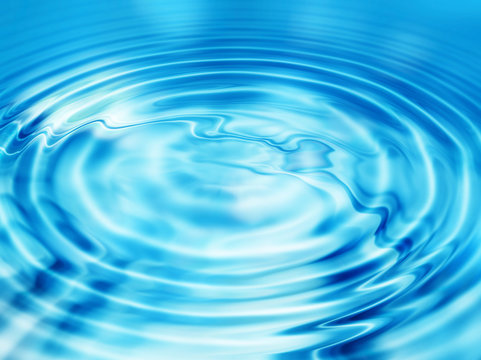Water ripples blue abstract background