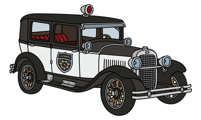 Vintage police car / hand drawing, vector illustration - 88328886