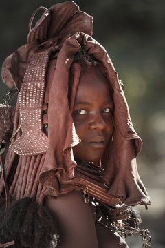 Young Himba woman, Kaokoland, Namibia