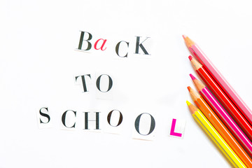 Back to School Letters cut out from the Magazine with colourful