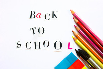 Back to School Letters cut out from the Magazine with colourful