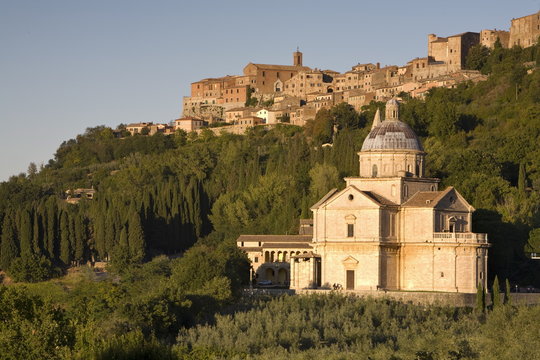 The hilltop village of Montepulciano, Tuscany