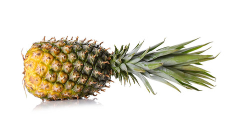 Fresh pineapple isolated on white