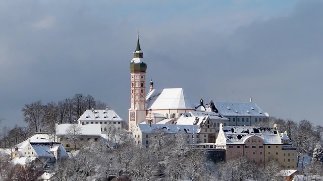 Andechs Monastery in Bavaria in winter