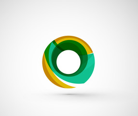 Abstract geometric company logo ring, circle
