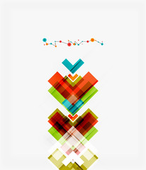Clean colorful unusual geometric pattern design
