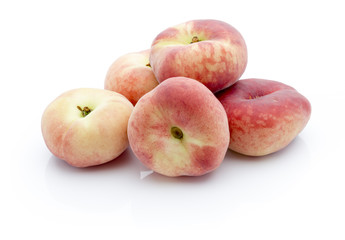 Peach on the white isolatd background.