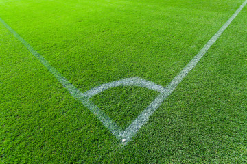 Corner of football field