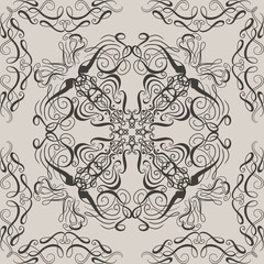 Vector damask seamless pattern background. Elegant luxury texture for wallpapers, backgrounds and page fill.