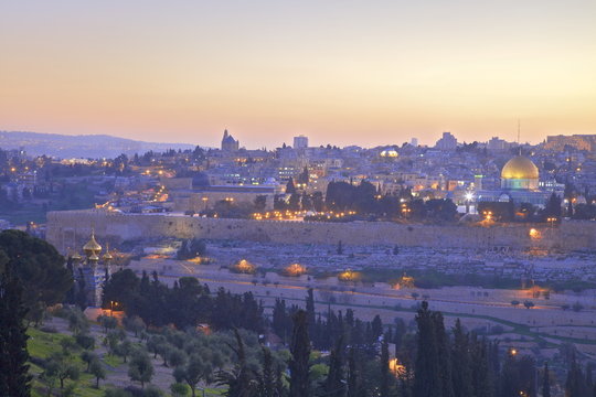 View of Jerusalem from The Mount of Olives, Jerusalem, Israel