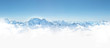 Panorama of winter mountains in Caucasus region,Elbrus mountain, Russia 