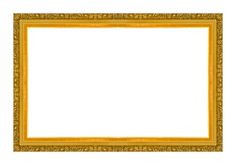 Fototapeta premium antique frame isolated on white background