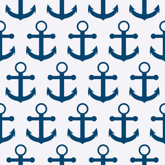 Vector illustration of a seamless pattern of anchors