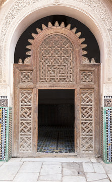 Medersa Ali Ben Youssef (Madrasa Bin Yousuf), Medina, UNESCO World Heritage Site, Marrakesh,  Morocco, North Africa, Africa