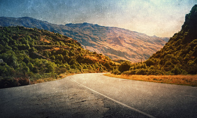 Grunge styled lanscape