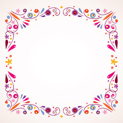 Fototapeta na wymiar floral frame border