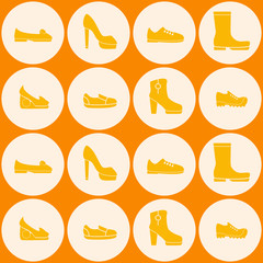 Seamless background with shoes  for your design