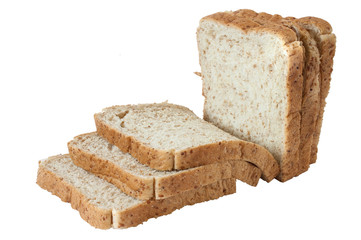 sliced bread isolated on white background