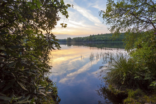 Sunset at Virgina Water lake, Surrey
