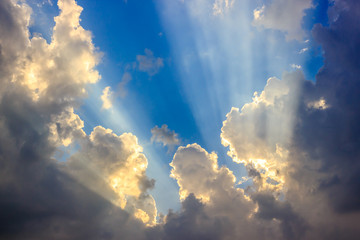 clouds on the blue sky