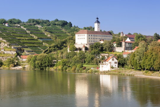 Schloss Horneck Castle, Gundelsheim, Neckartal Valley, Neckar River, Baden Wurttemberg, Germany