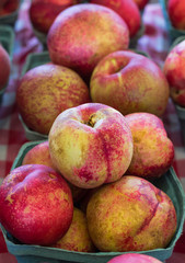 Peaches at a produce stand