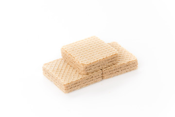 coffee wafer on white background