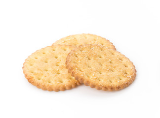 marie sesame biscuit on white background