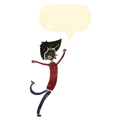 retro cartoon dancing boy