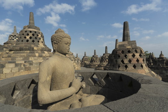 Borobudur Buddhist Temple, Java, Indonesia