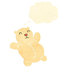 retro cartoon polar bear teddy