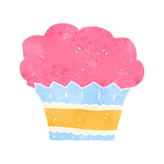 retro cartoon cupcake