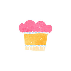 retro cartoon cupcake