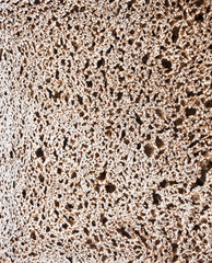 Surface of frosty black bread