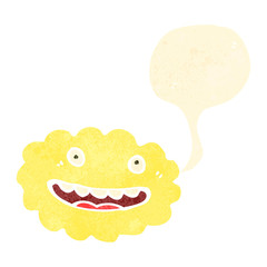 retro cartoon cloud with speech bubble