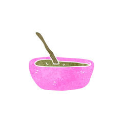 retro cartoon bowl of soup