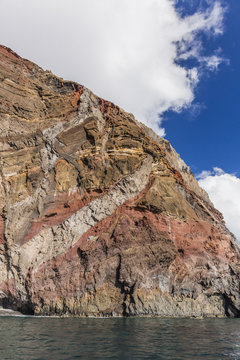 A view of the island of Deserta Grande, in the Ilhas Desertas, near the city of Funchal, Madeira, Portugal, Atlantic