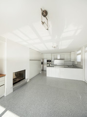 Interior, white kitchen