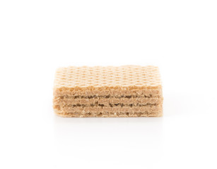 coffee wafer on white background